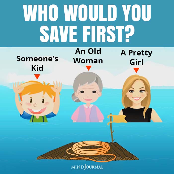 Who Would You Save First Kid Old Woman Pretty Lady