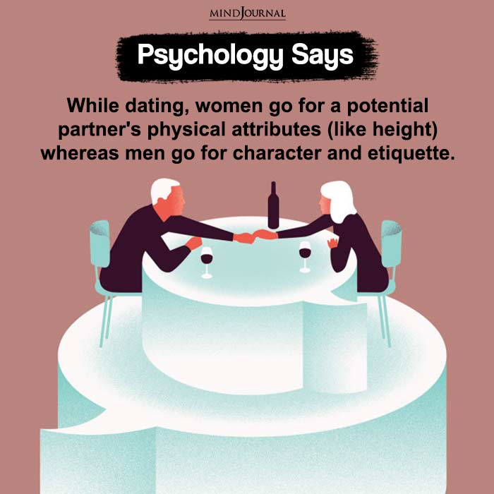 Women go for a potential partner's physical attributes