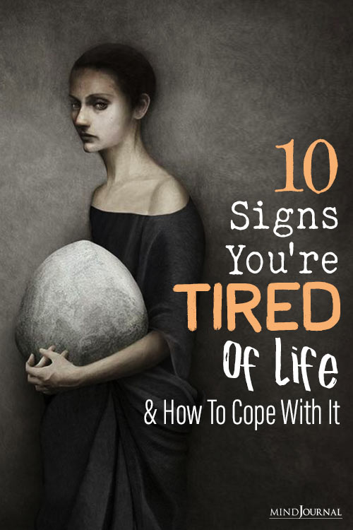 exhausted Signs you are tired of life pin