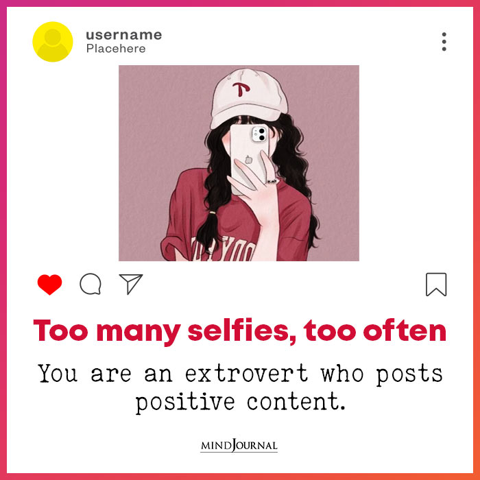 what social media says about personality Too many selfies