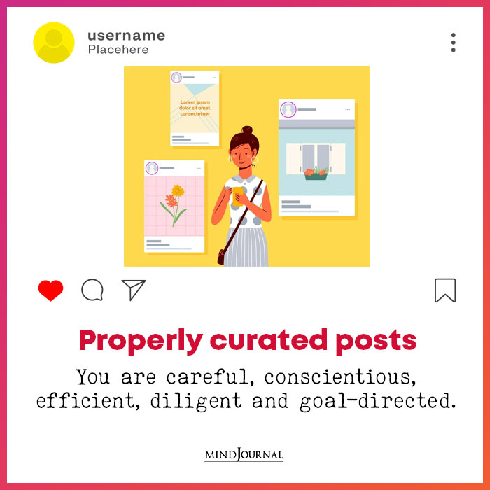 what social media says about personality curated posts