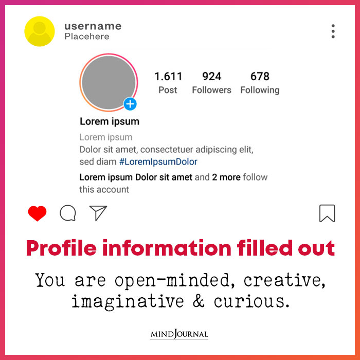 what social media says about personality profile information