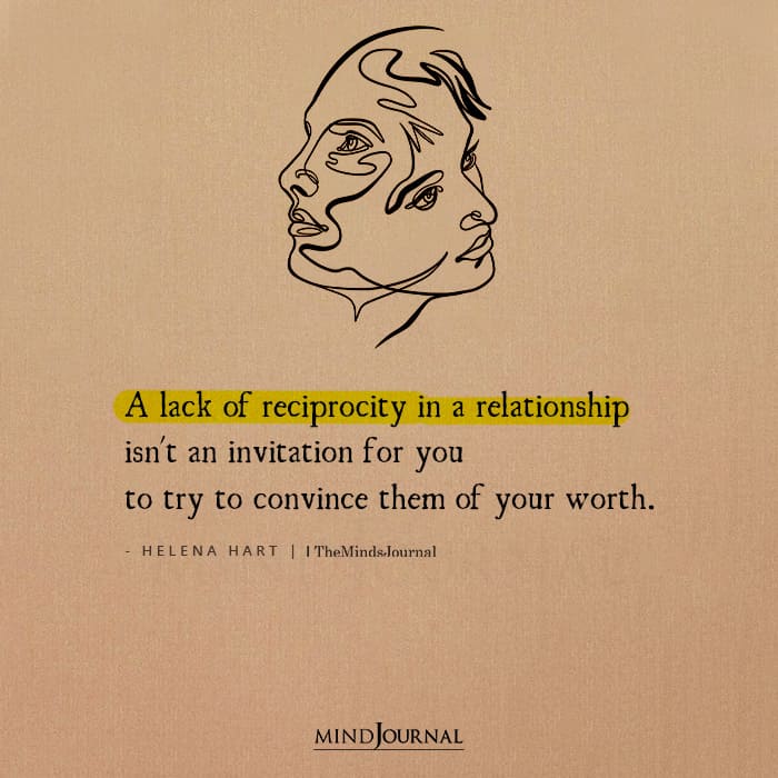 A Lack Of Reciprocity In A Relationship