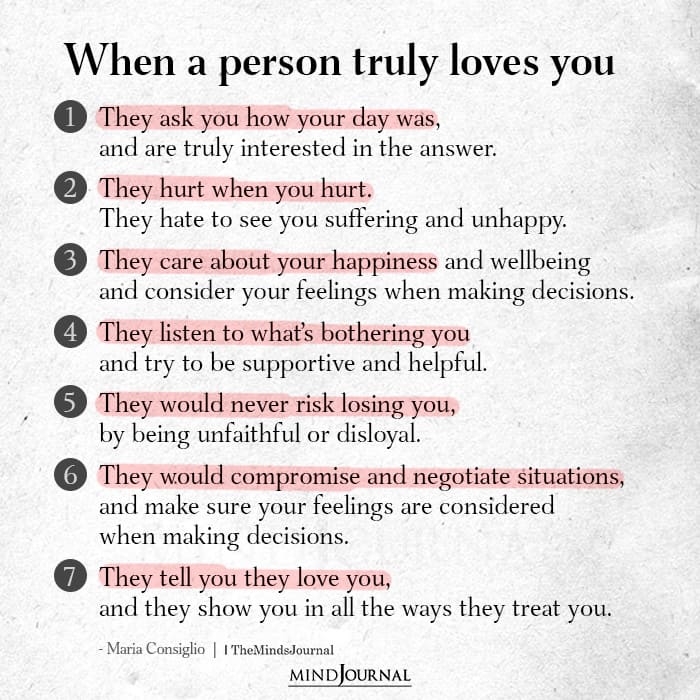A Person Truly Loves You