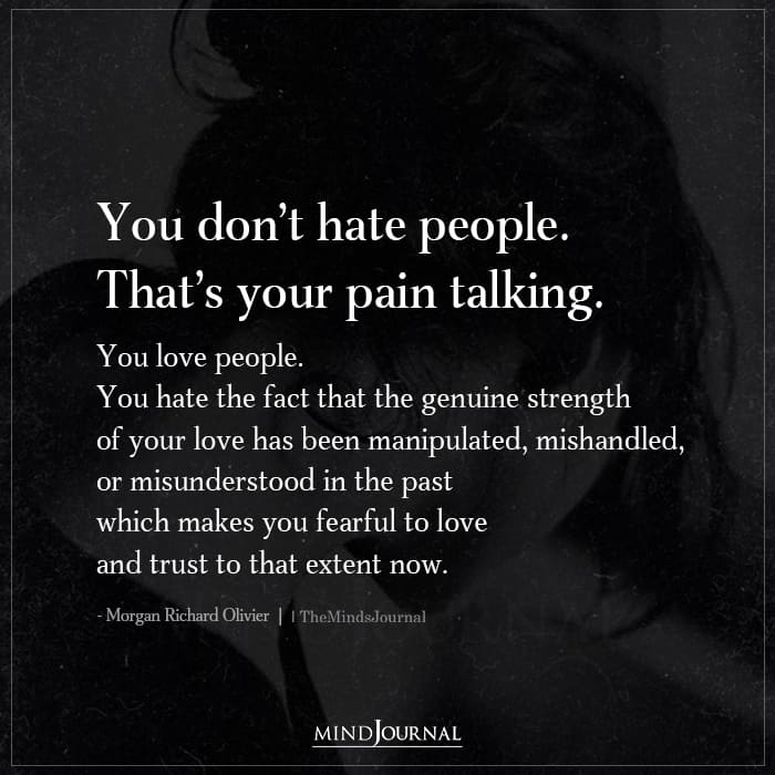 You Don't Hate People