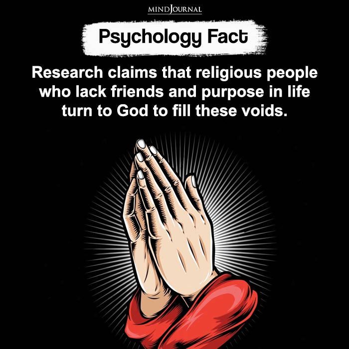 Research claims that religious people who lack friends