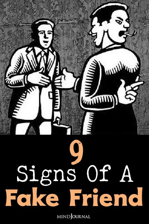 Signs Of A Fake Friend pin