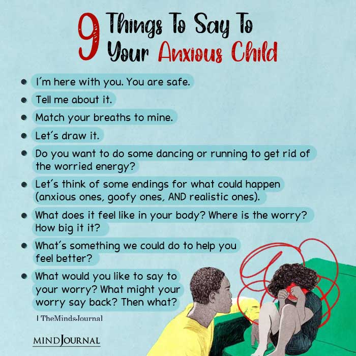 Things To Say To Your Anxious Child