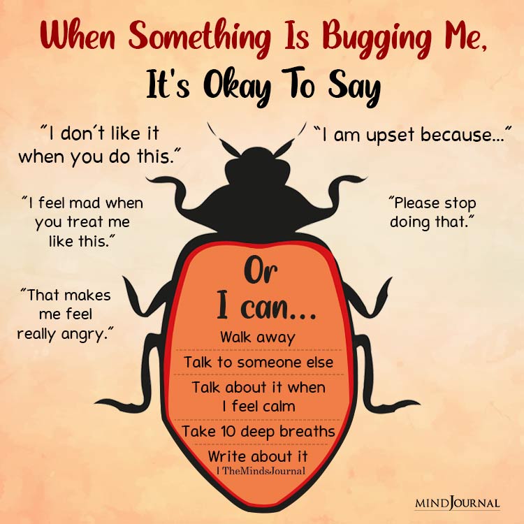 When Something Is Bugging Me It's Okay To Say