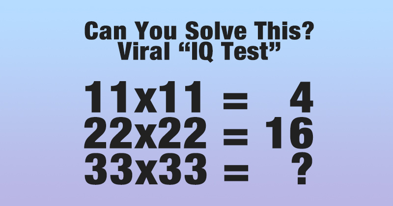Math Intelligence Test Problem 3
