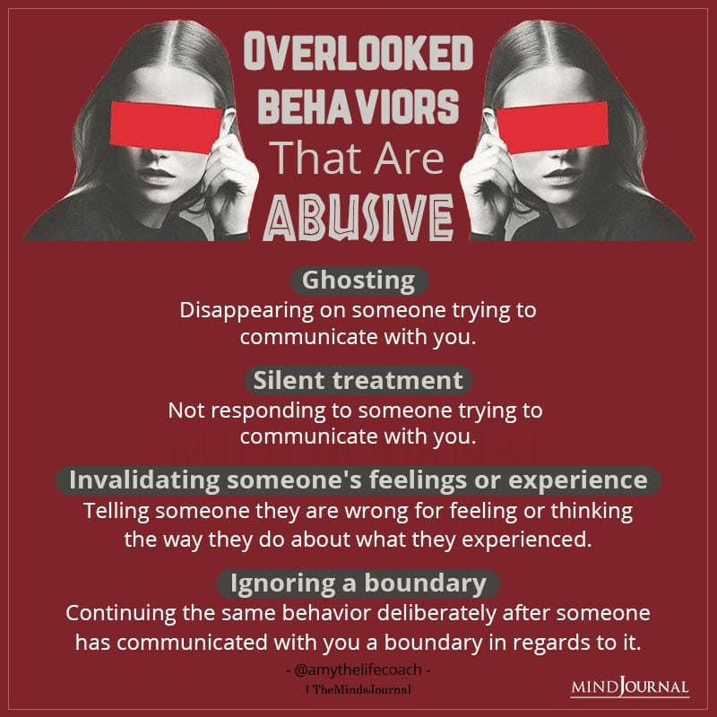 Overlooked Behaviors That Are Abusive