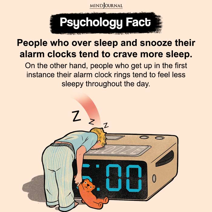 People who over sleep and snooze their alarm clocks
