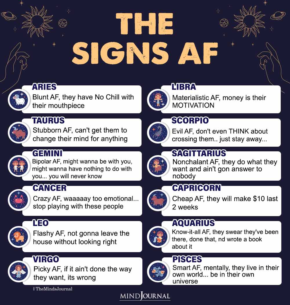 The Zodiac Signs And Their Gangsta Rules