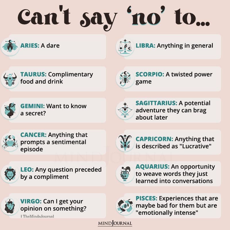 The Zodiac Signs Can't Say 'No' To These Things - Zodiac Memes