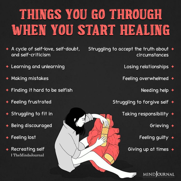 Things You Go Through When You Start Healing