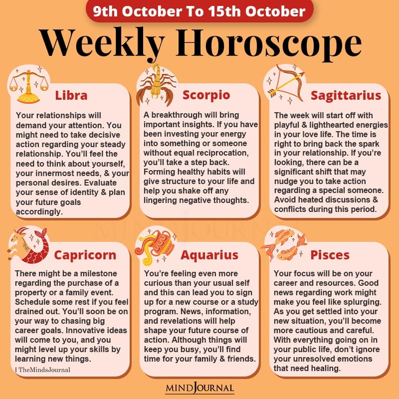 Weekly Horoscope 9th 15th October