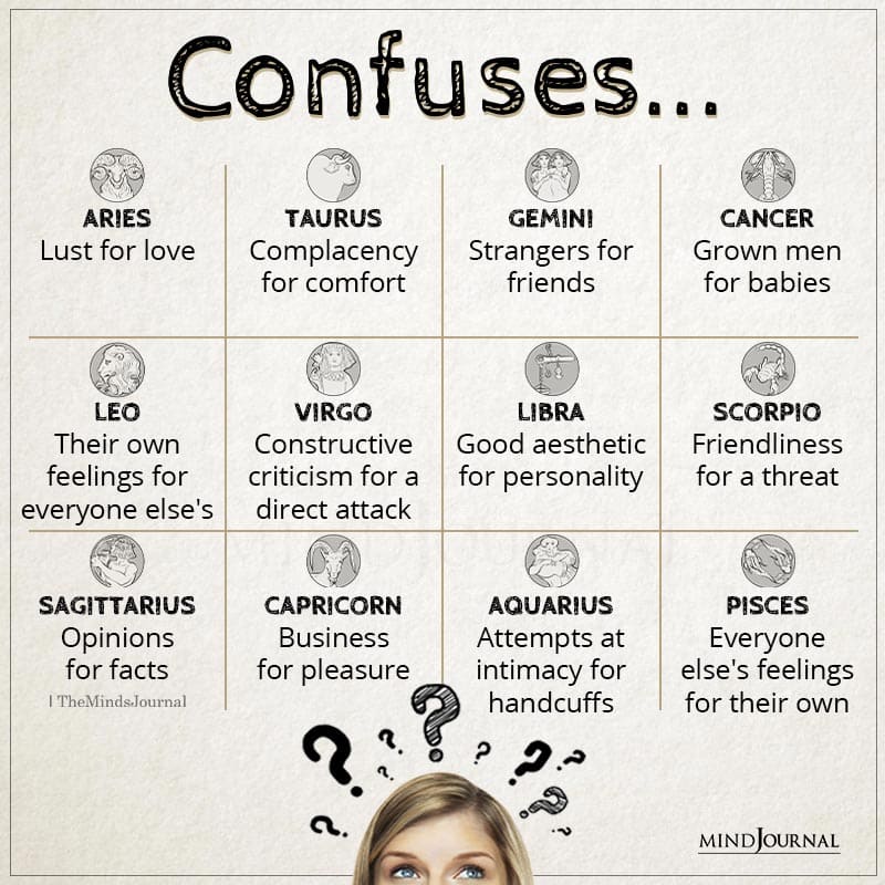 What Are The Zodiac Signs Most Confused About