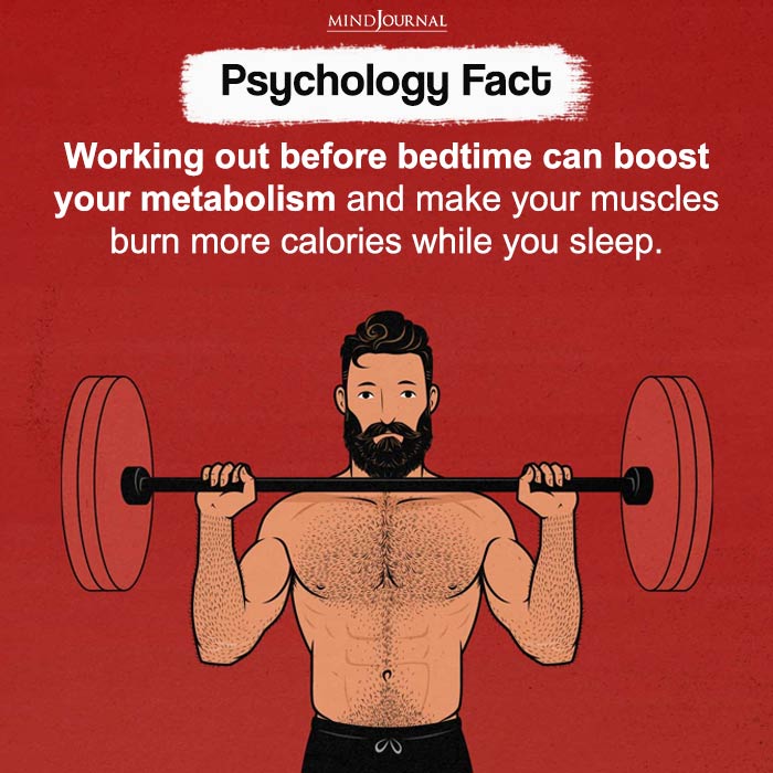 Working out before bedtime can boost your metabolism