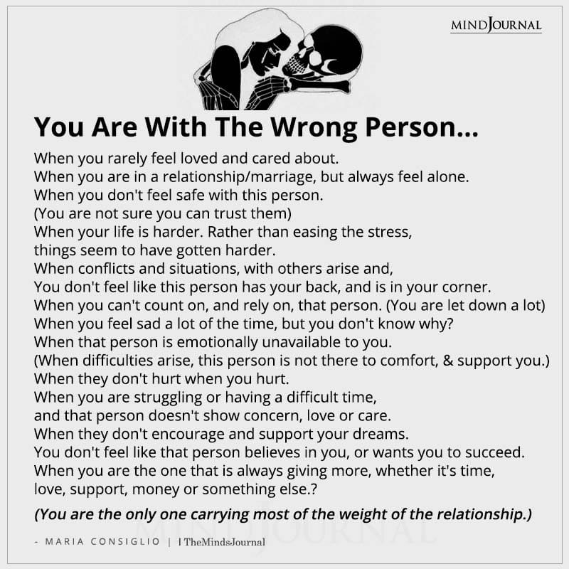 You Are With The Wrong Person