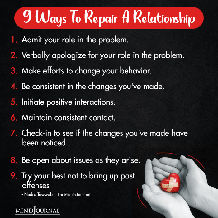 9 Ways To Repair A Relationship