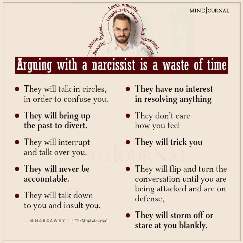 Arguing With A Narcissist Is A Waste Of Time