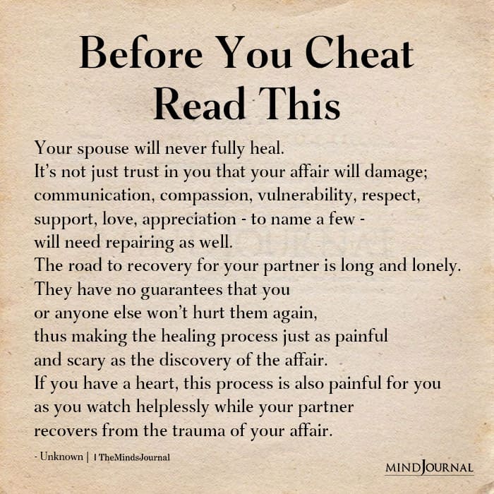 Before You Cheat Read This
