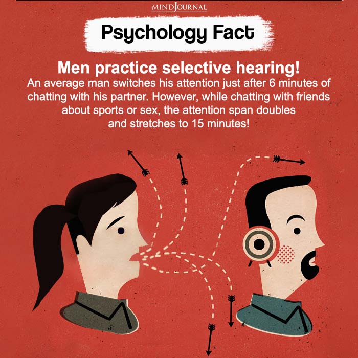 Men practice selective hearing
