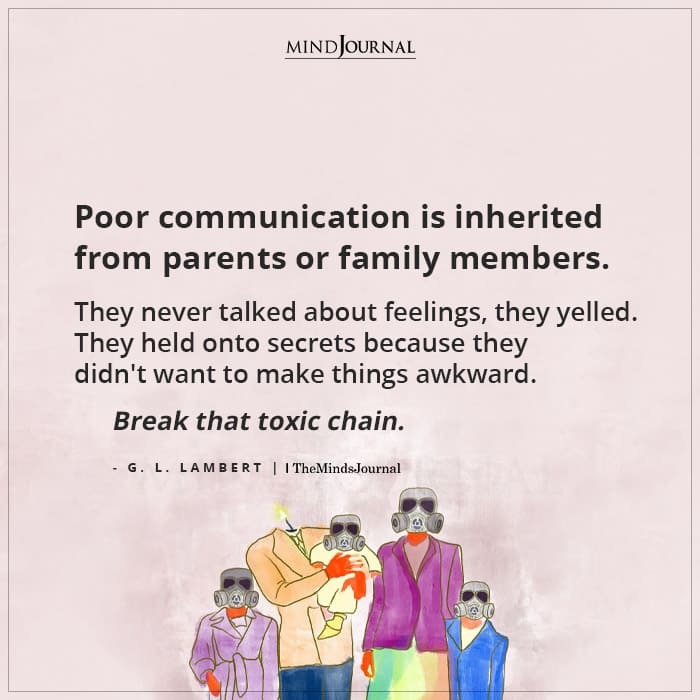 Poor Communication Is Inherited From Parents Or Family Members