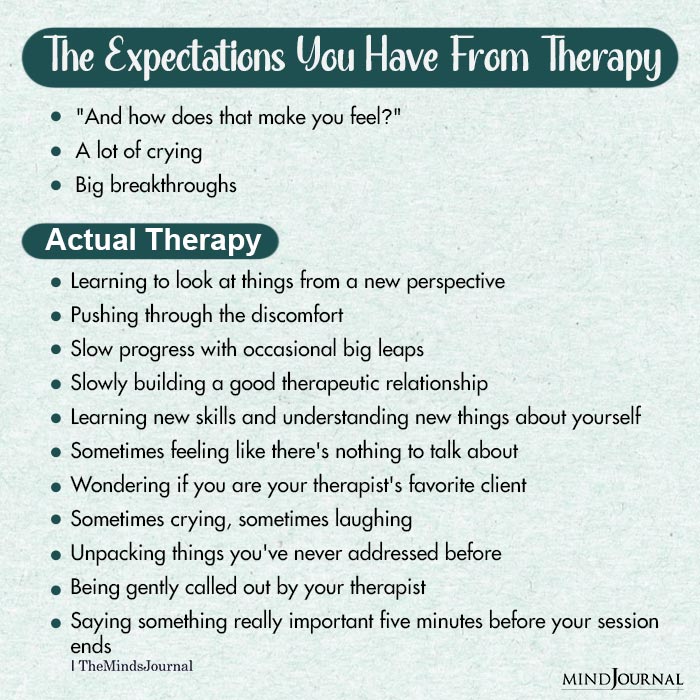 The Expectations You Have From Therapy