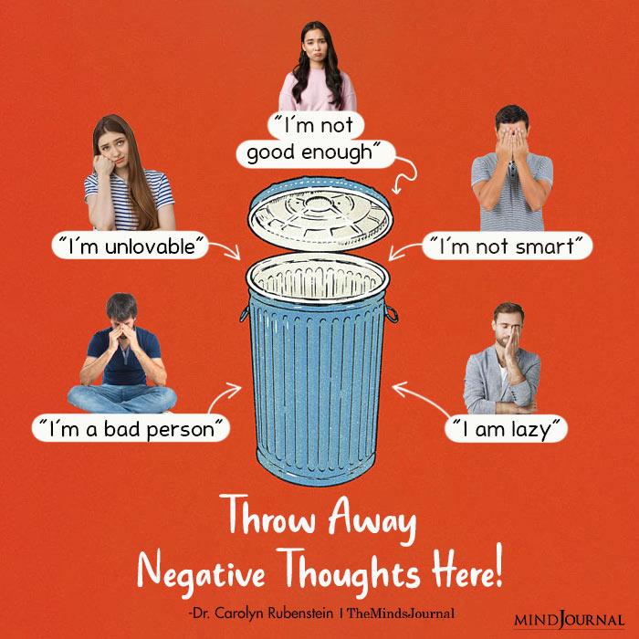 Throw Away Negative Thoughts Here