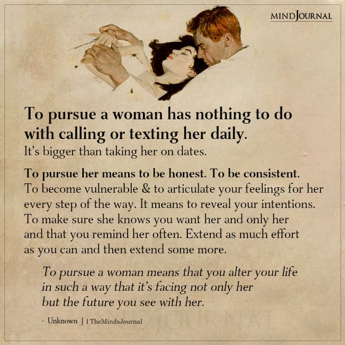 To Pursue A Woman Has Nothing To Do With Calling