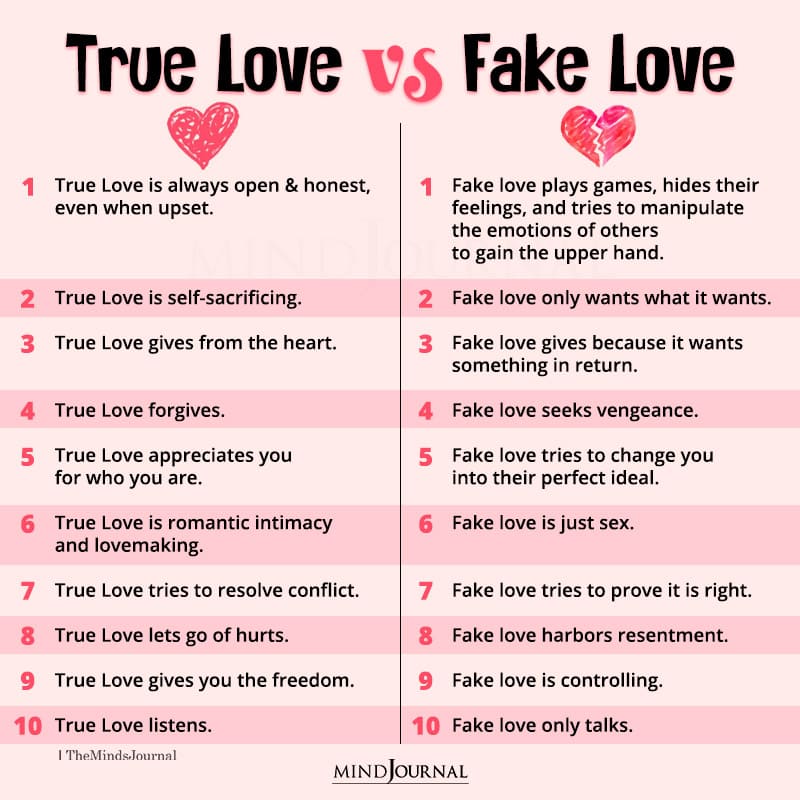 True Love Vs Fake Love