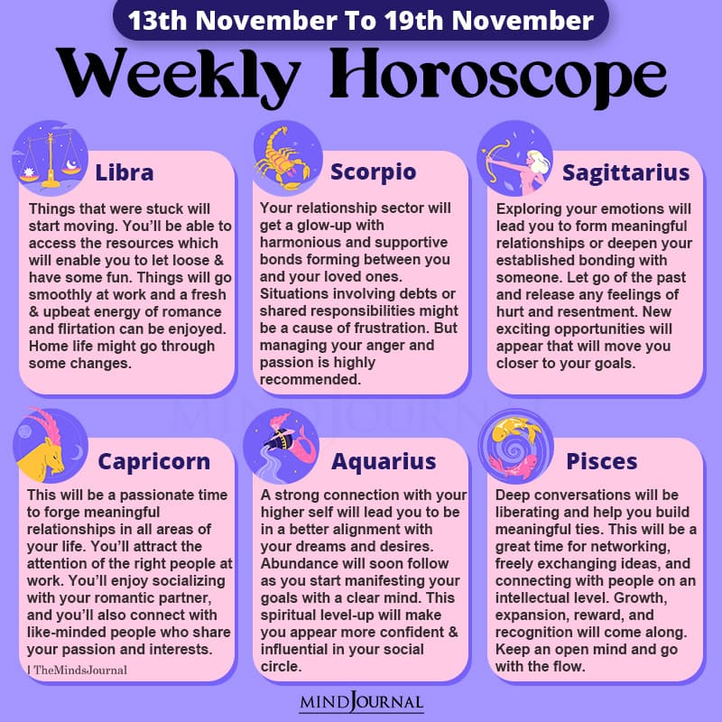 Weekly Horoscope 13th 19th November