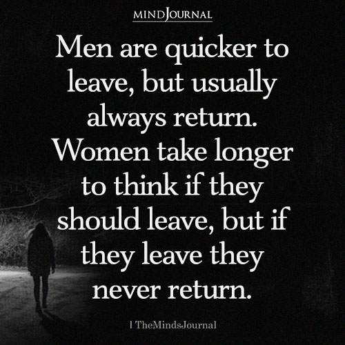 When Men Leave, They Often Return—But When Women Leave, It’s Usually Forever