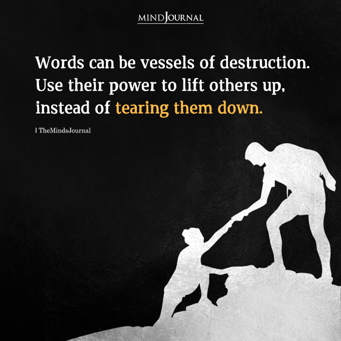 Words Can Be Vessels Of Destruction