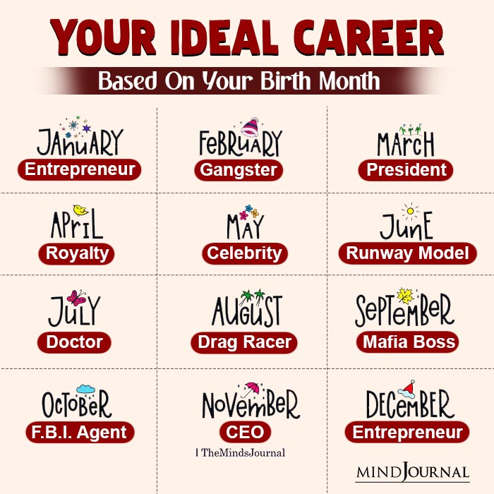 Your Ideal Career Based On Your Birth Month
