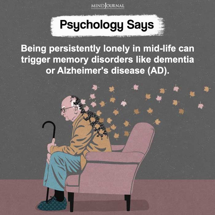 Being Persistently Lonely In Mid-life Can Trigger Memory Disorders
