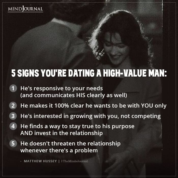 5 Signs You’re Dating A High-Value Man