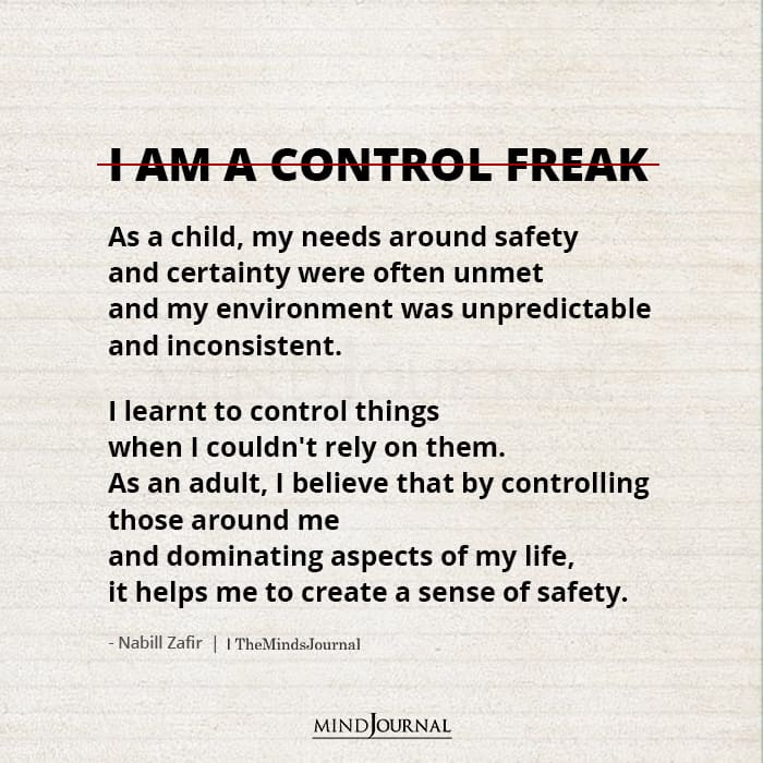 I Am A Control Freak
