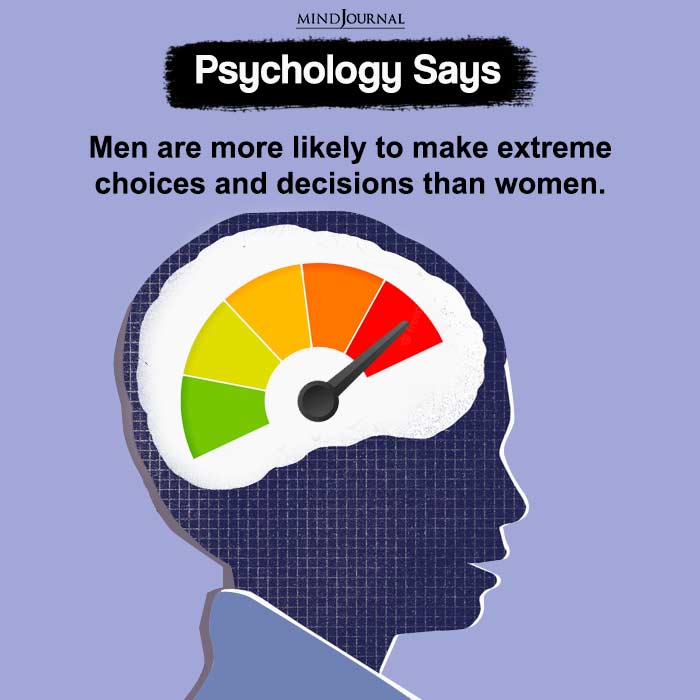 Men Are More Likely To Make Extreme Choices