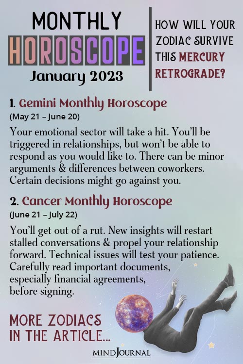 Monthly Horoscope For January zodiac sign detail pin