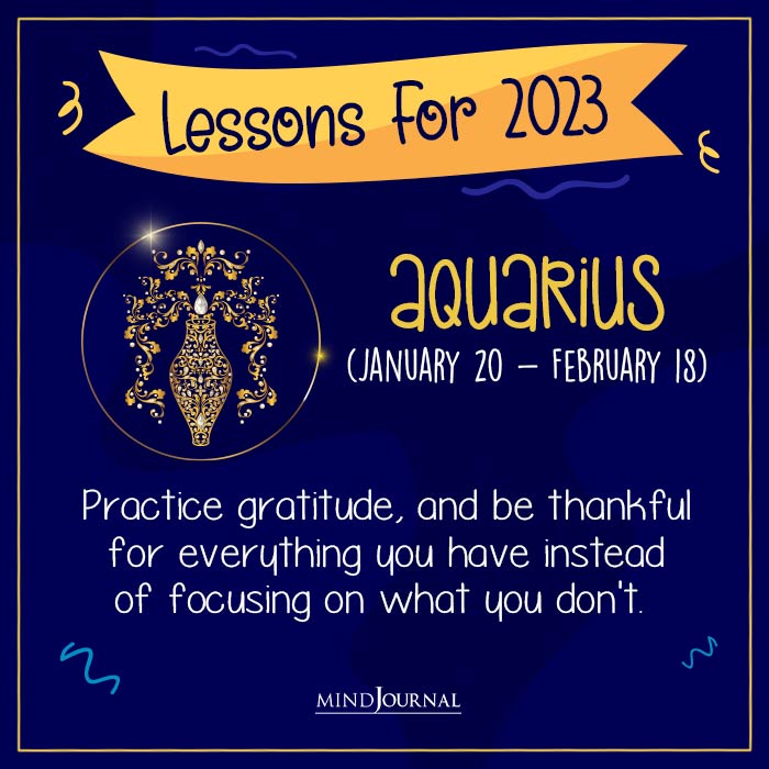 New Year Lessons That Are In Store For You aquarius