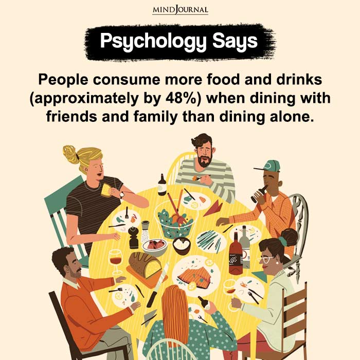 People consume more food and drinks