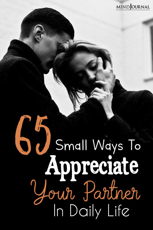 Small ways appreciate your partner in life pin