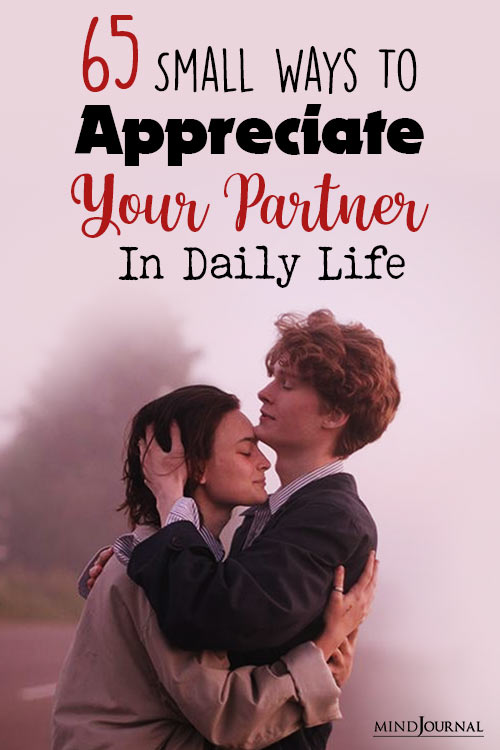 Small ways to appreciate your partner in daily life pin