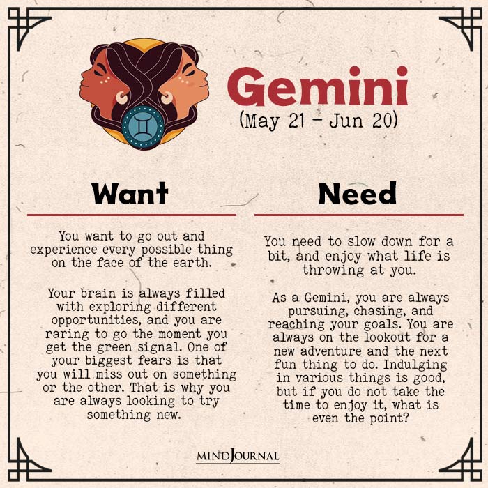 need vs want zodiac sign gemini