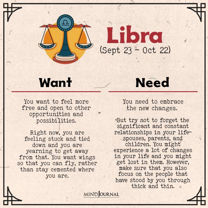 need vs want zodiac sign libra