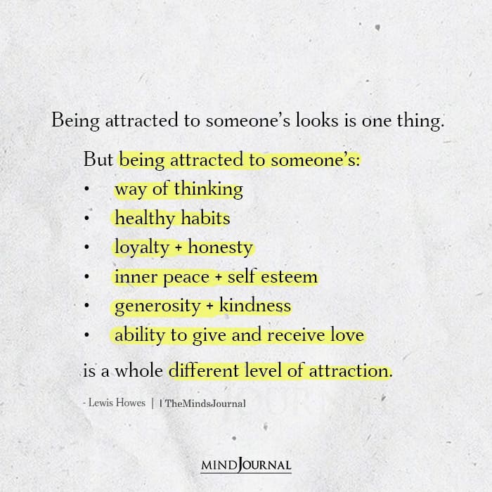 Being Attracted To Someones Looks Is One Thing