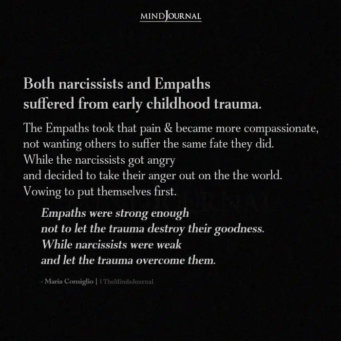 Both Narcissists And Empaths Suffered From Early Childhood Trauma