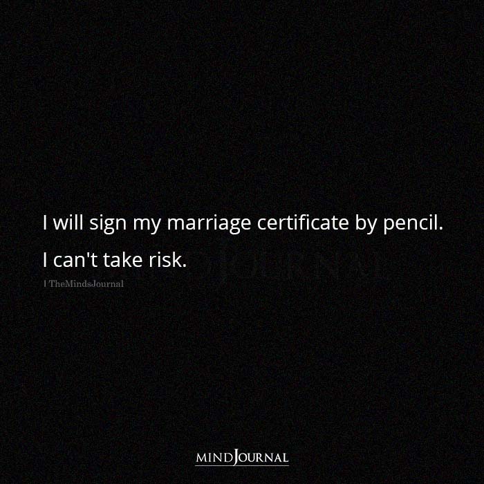 I Will Sign My Marriage Certificate By Pencil
